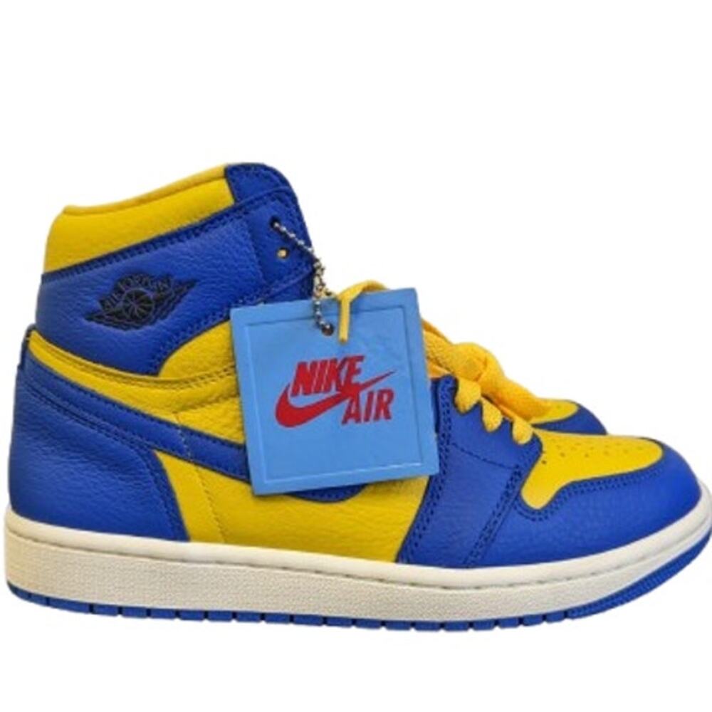 Nike Women’s High-Top Sneakers in Blue and Yellow
